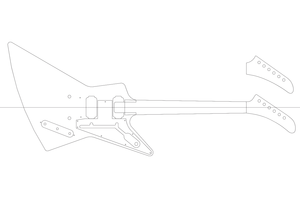 Gibson Explorer Guitar Templates | Electric Herald with Free Printable Electric Guitar Template