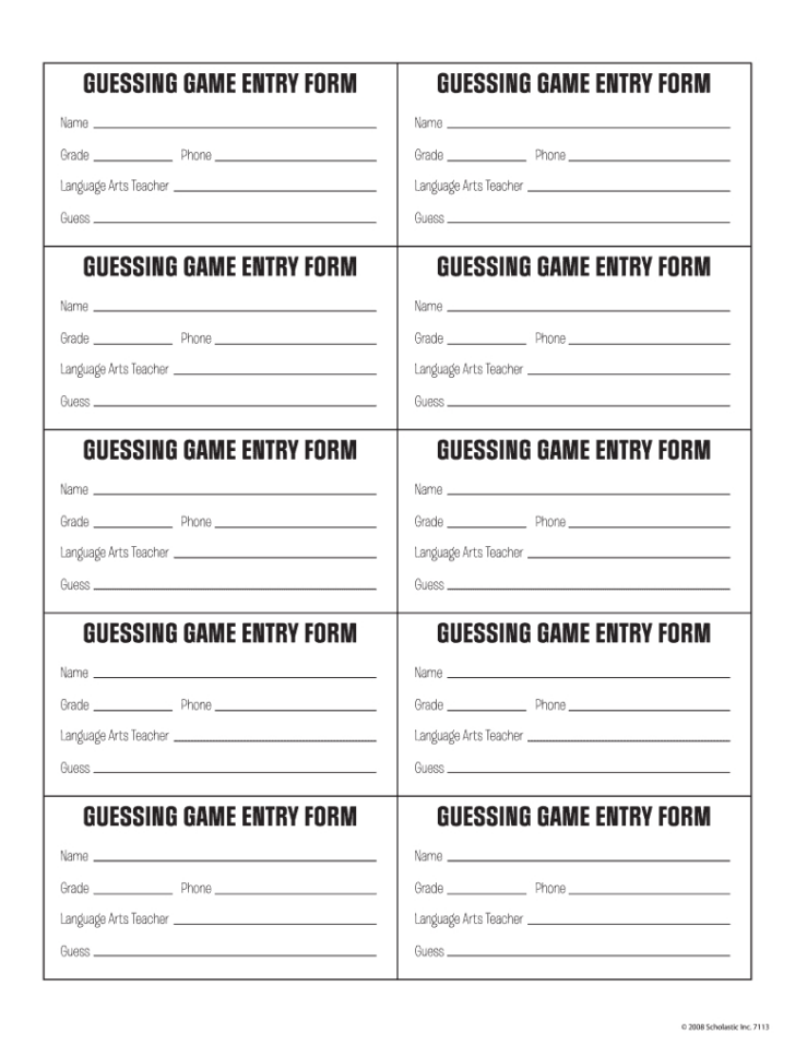 Free Printable Enter to Win Template