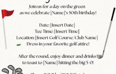 Golf-Themed Birthday Invitation – Etsy pertaining to Free Printable 50'S Party Invitation Template Free