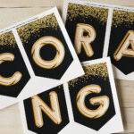 Graduation Banner, Black And Gold – Free Printable – Six Clever Inside Free Printable Congratulations Banner Template