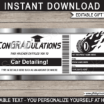 Graduation Car Detailing Gift Voucher   Silver Intended For Free Printable Car Wash Gift Certificate Template