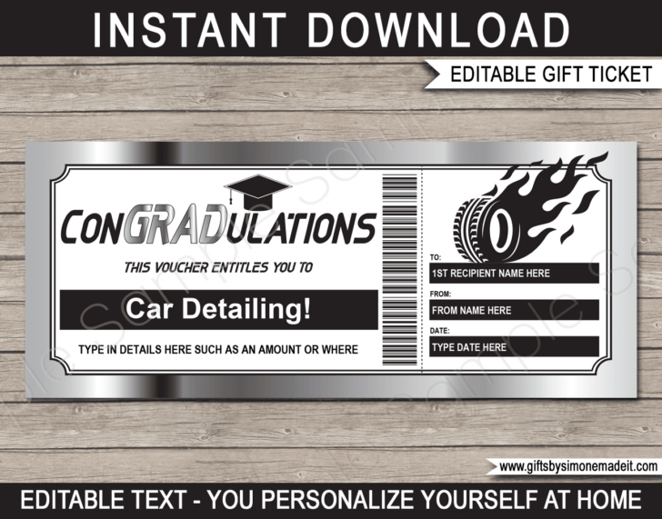 Free Printable Car Wash Ticket Template