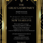 Great Gatsby Party Invitation Templates   Worksheets Library In Free Printable Blank Great Gatsby Invitation Template
