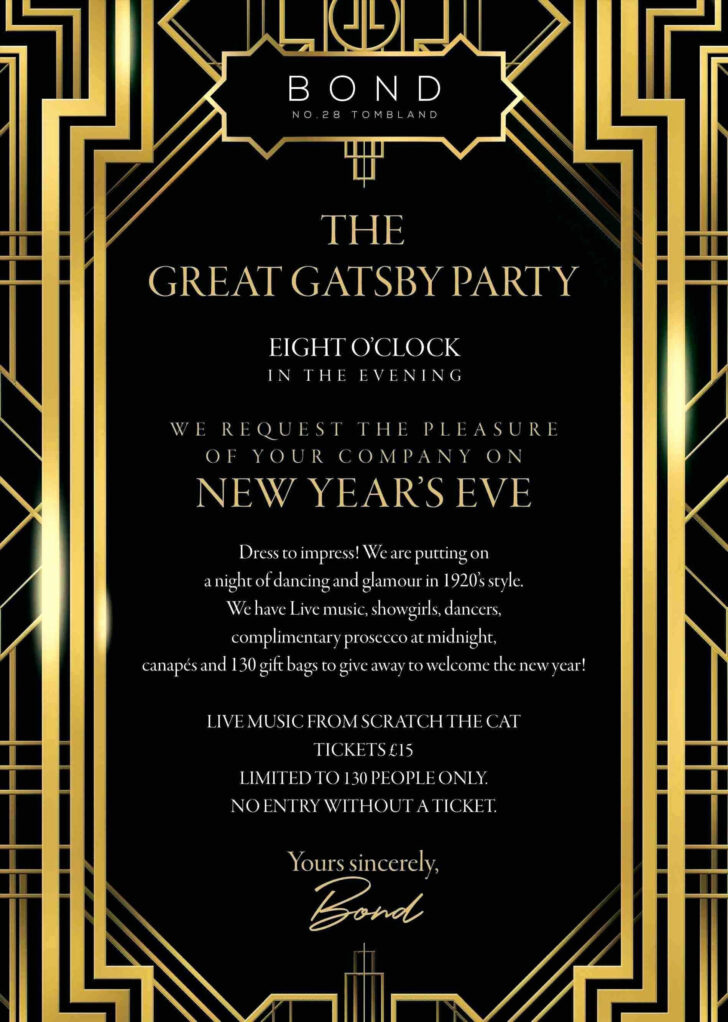 Free Printable Blank Great Gatsby Invitation Template