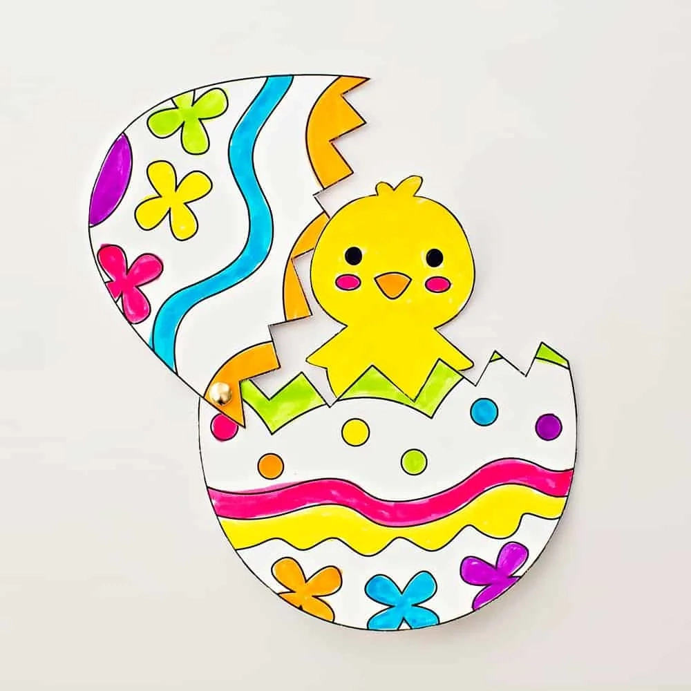 Hatching Chick Craft With Coloring Template - Hello, Wonderful regarding Free Printable Easter Chick Template