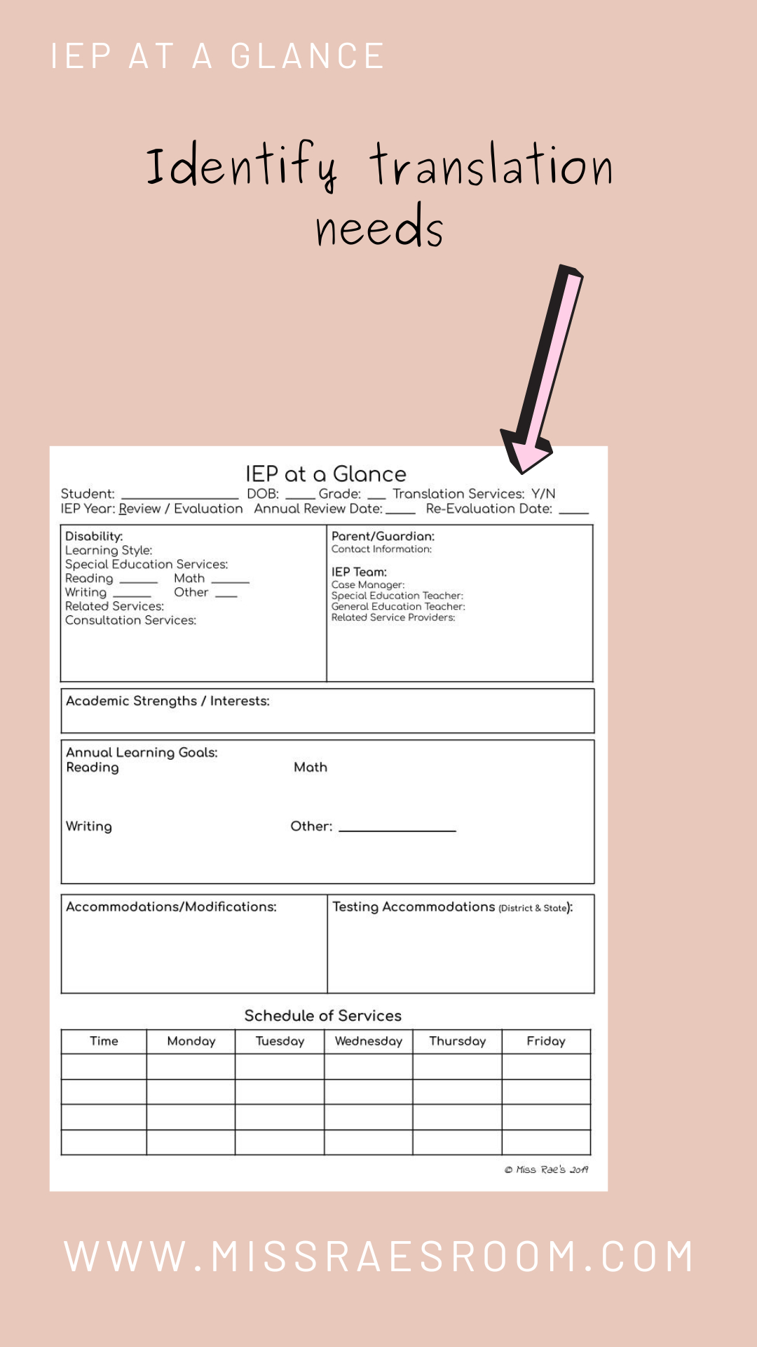 How To Create An Iep At A Glance: A Step-By-Step Guide For Special regarding Free Printable Editable Iep at a Glance Template