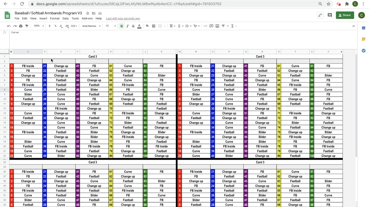 How To Create Baseball / Softball Call-Sheet And Armband Software @ Www.coachingtimesavers pertaining to Free Printable Baseball Wristband Template