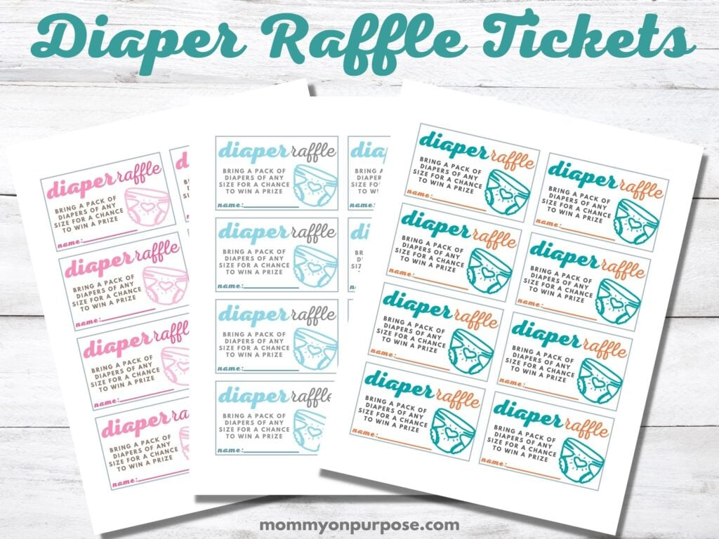 How To Do A Diaper Raffle (With Free Printable Diaper Raffle Tickets) with regard to Free Printable Diaper Raffle Ticket Template