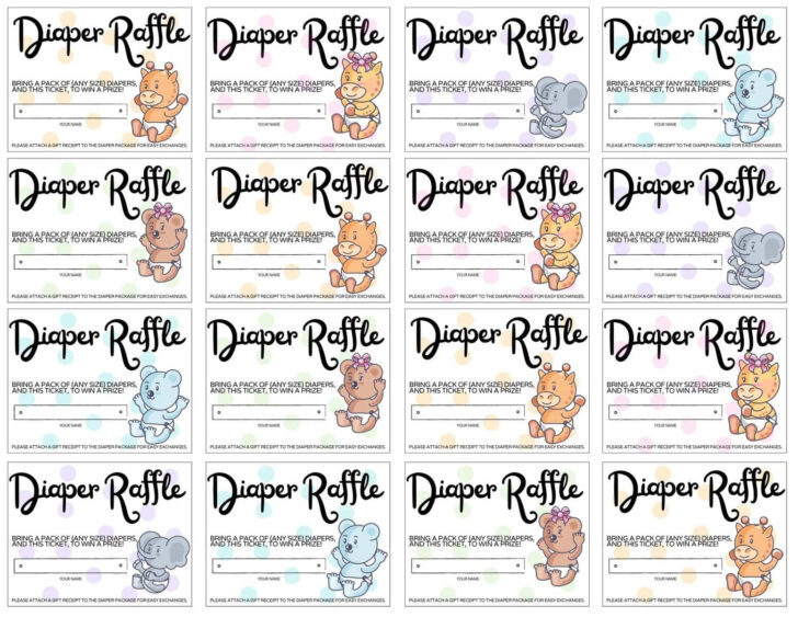 Free Printable Diaper Raffle Template