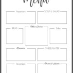How To Plan The Menu For Your Party + Pretty Printable Menu Planner Within Free Printable Blank Menu Template