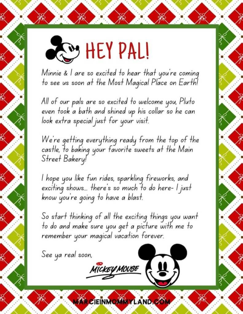 How To Plan The Perfect Disney Surprise Trip For Christmas inside Free Printable Disney Surprise Letter Template