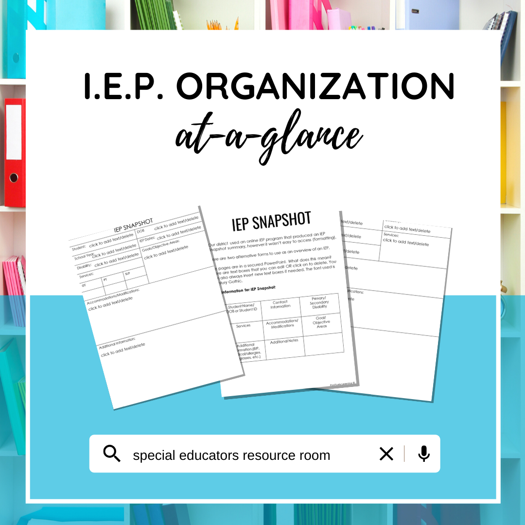 I.e.p. Snapshot Template - Positively Learning throughout Free Printable Editable Iep at a Glance Template