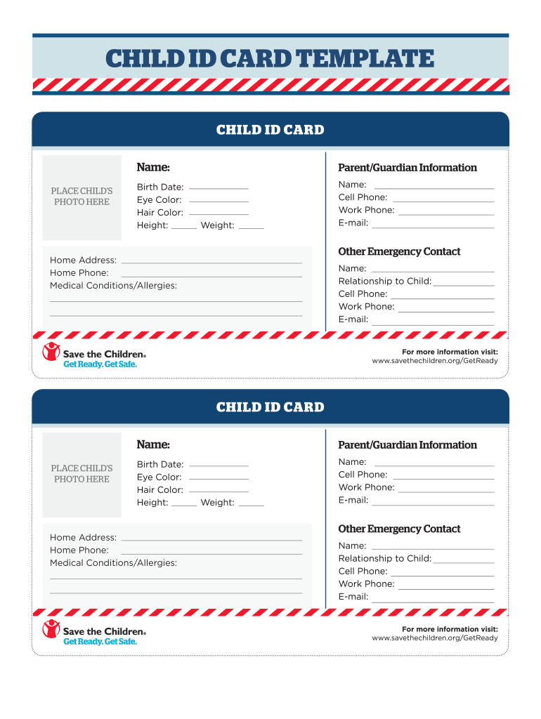 Id Card Template Photo - Fill Online, Printable, Fillable, Blank pertaining to Free Printable Emergency Card Template