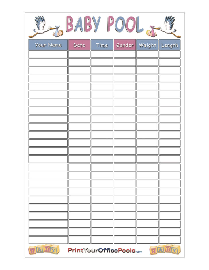 Free Printable Baby Pool Template
