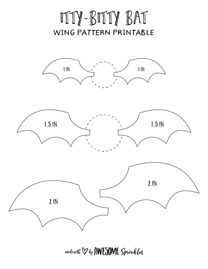 Free Printable Bat Wing Template