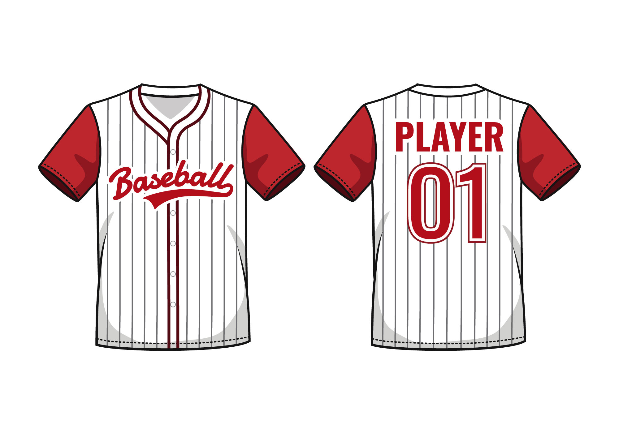Jersey Shirt Vector Free - Cinosural International School for Free Printable Baseball Jersey Template