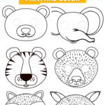 Jungle Animal Mask Printable Coloring Page Intended For Free Printable Animal Masks Template