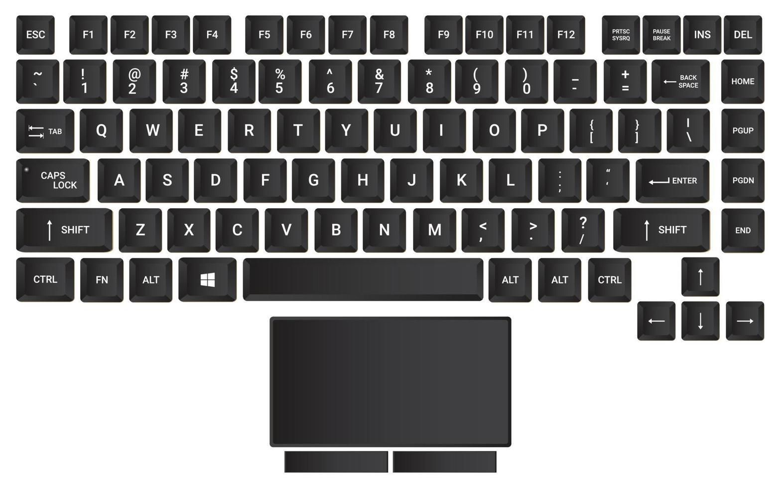 Keyboard Layout Vector Art, Icons, And Graphics For Free Download inside Free Printable Computer Keyboard Template