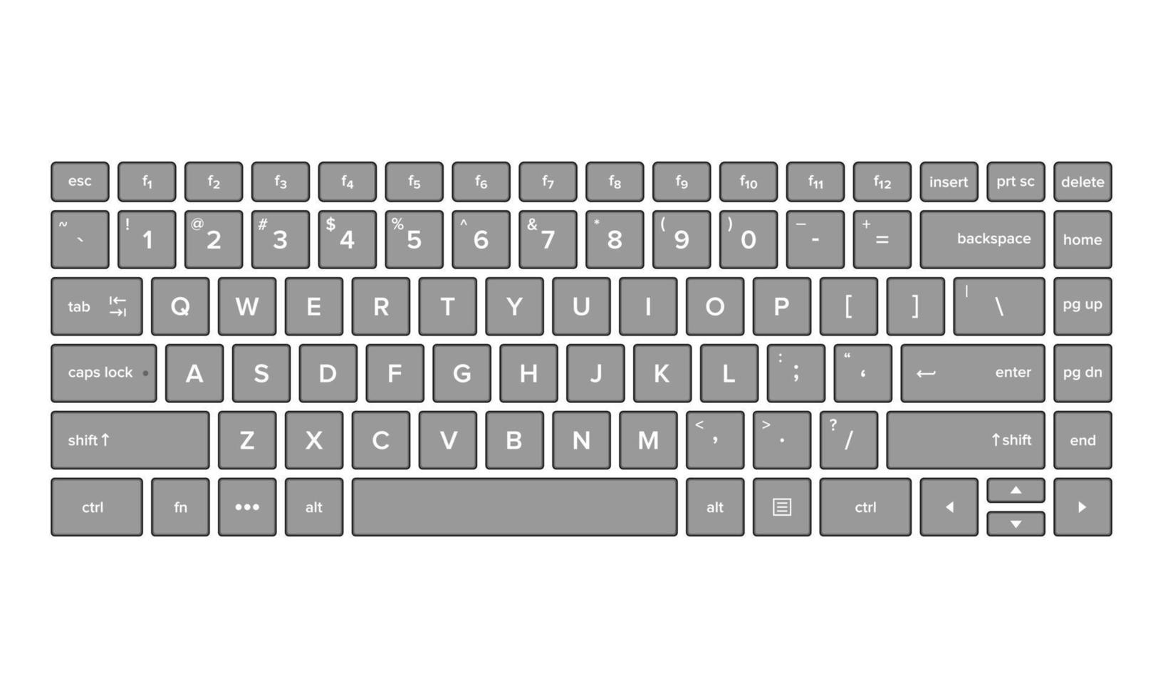 Keyboard Layout Vector Art, Icons, And Graphics For Free Download within Free Printable Computer Keyboard Template