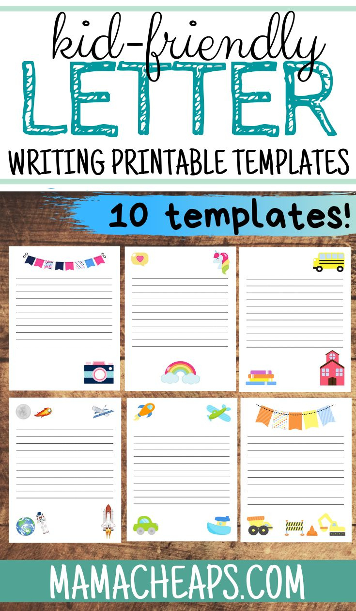 Kid Friendly Letter Writing Printable Templates Pack inside Free Printable Friendly Letter Template