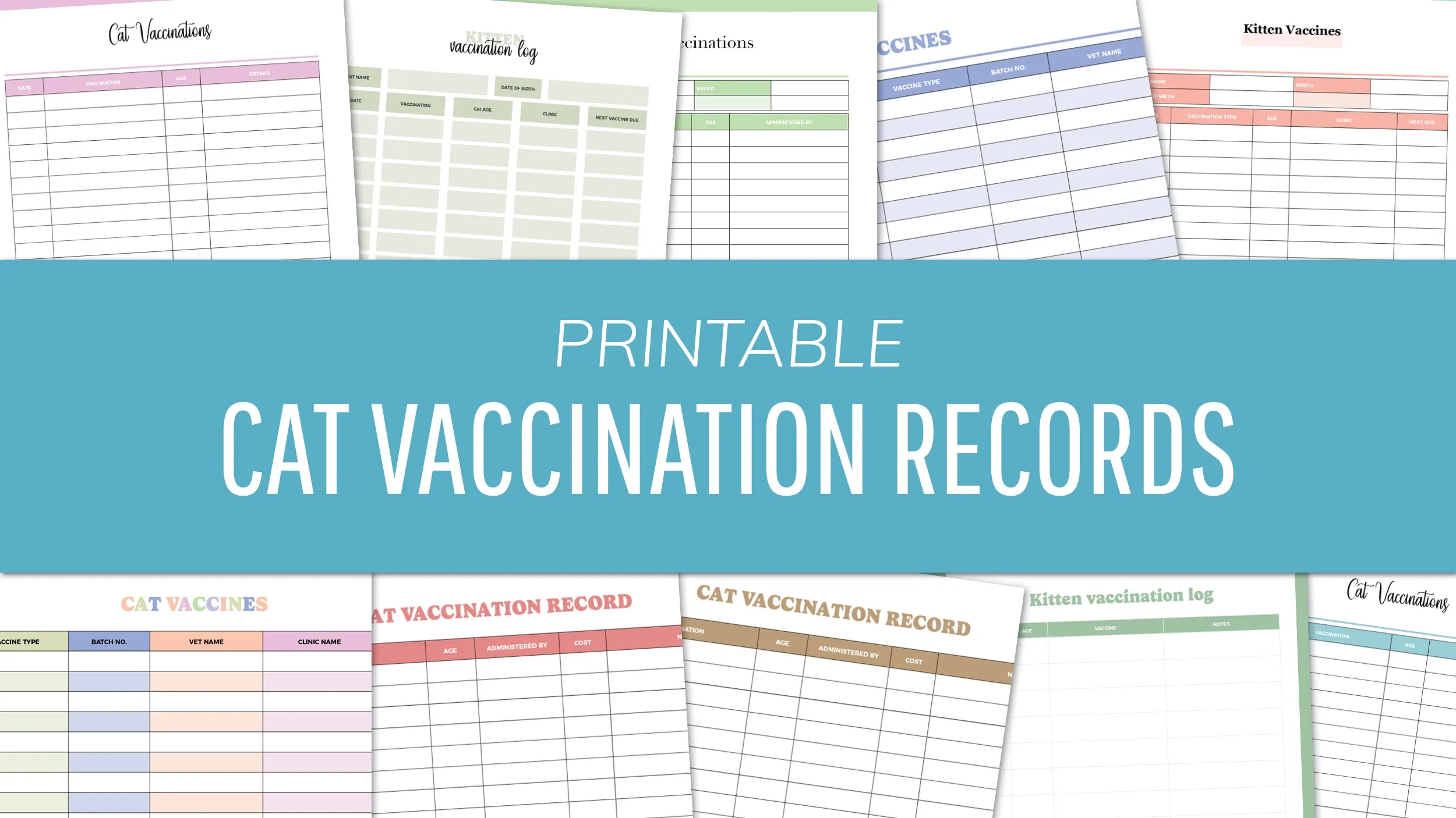 Kitten Vaccination Record Free Printable - 16 Cat Vaccine Logs for Free Printable Cat Vaccination Feline Vaccination Record Template