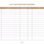 Kitten Vaccination Record Free Printable   16 Cat Vaccine Logs Throughout Free Printable Cat Vaccination Feline Vaccination Record Template