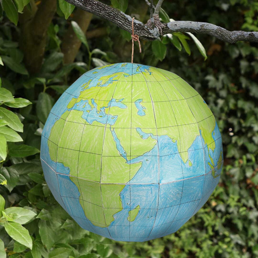 Large Paper Globe regarding Free Printable 3D Globe Template