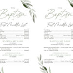 Lds Baptism Program   1/2 Sheet Baptism Program Lds   Editable Intended For Free Printable Baptism Program Template