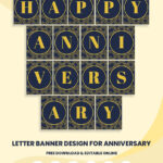 Letter Banner For Anniversary In Psd, Illustrator, Jpeg, Word, Pdf In Free Printable Anniversary Banner Template