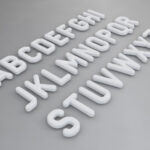 Letter Free 3D Models Download   Free3D Within Free Printable 3D Letter Template