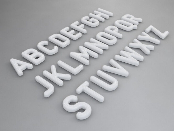 Free Printable 3D Letter Template