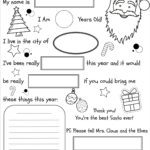 Letter To Santa Fill In Coloring Page {Free Printable} For Free Printable Dear Santa Template