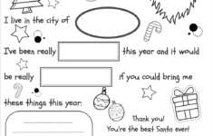 Letter To Santa Fill-In Coloring Page {Free Printable} for Free Printable Dear Santa Template