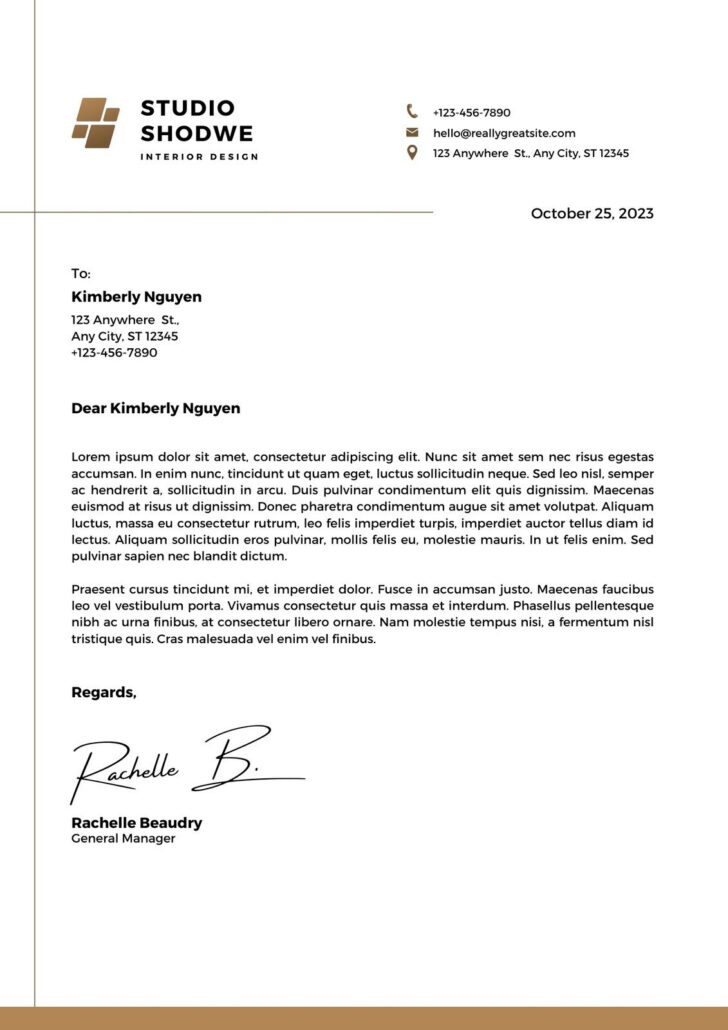 Free Printable Business Letterhead Template