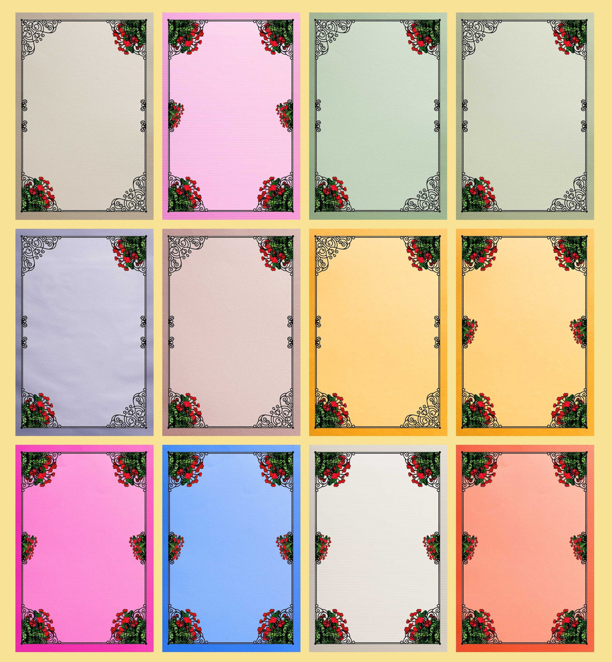 Loteria 12 Beautiful 5X7 Blank Editable Printable Reg. 5.99 On within Free Printable Blank Loteria Template