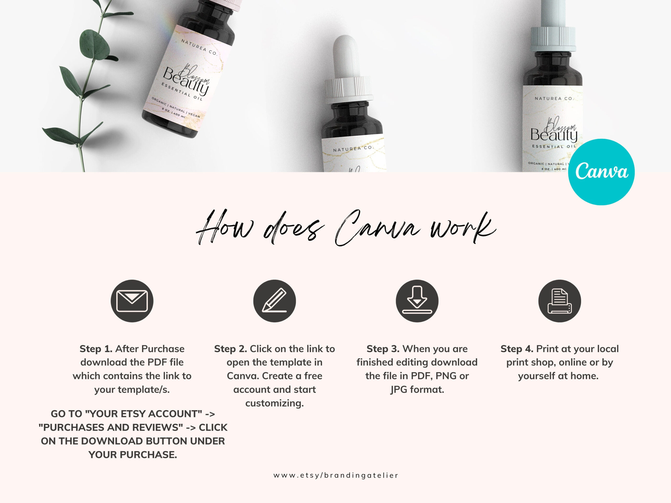 Minimalistic Cosmetic Label Template Set, Modern White &amp;amp; Black pertaining to Free Printable Cosmetic Label Design Template