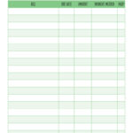 Monthly Bill Organizers   18 Free Printables | Printabulls Regarding Free Printable Bill Calendar Template