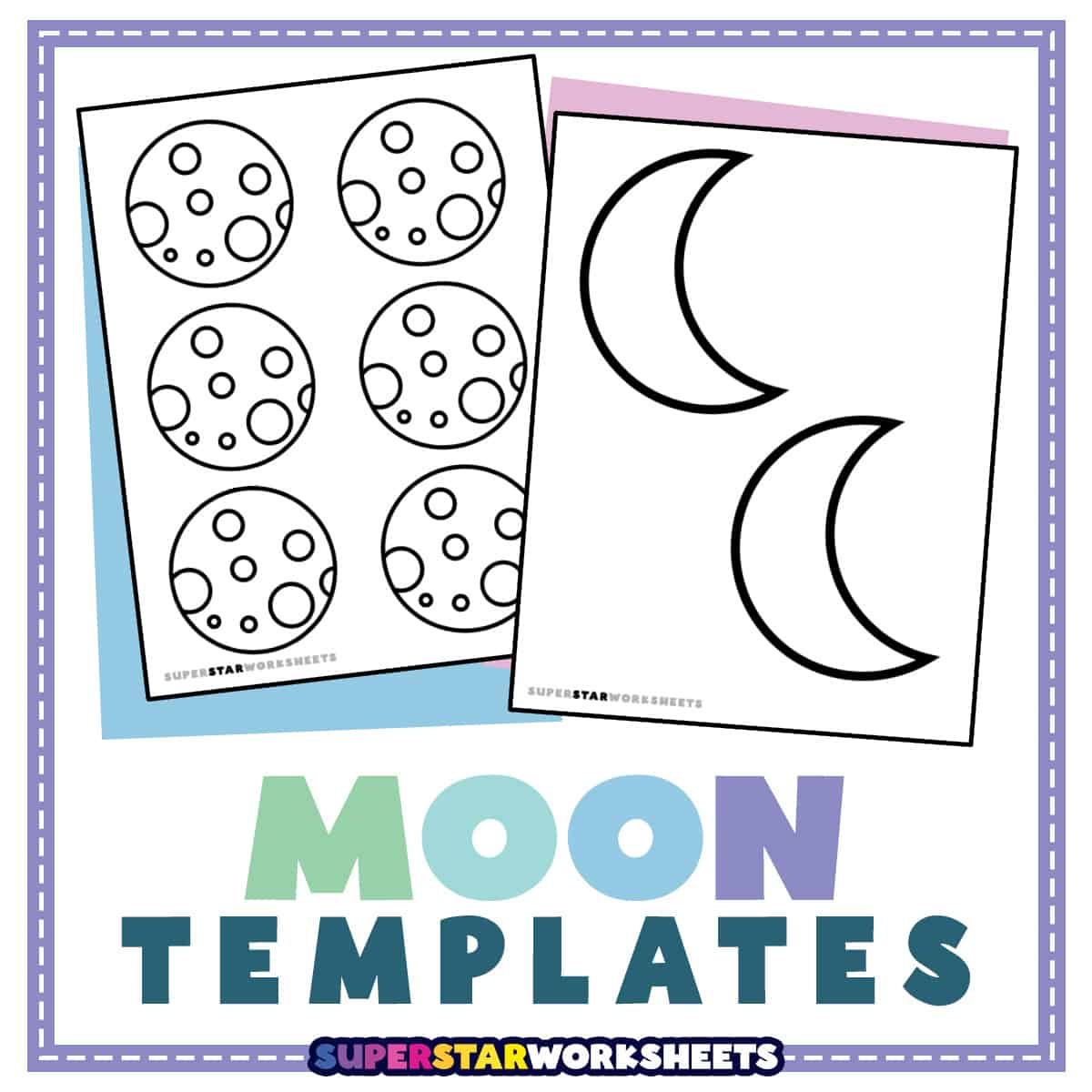 Moon Templates - Superstar Worksheets inside Free Printable Full Moon Template