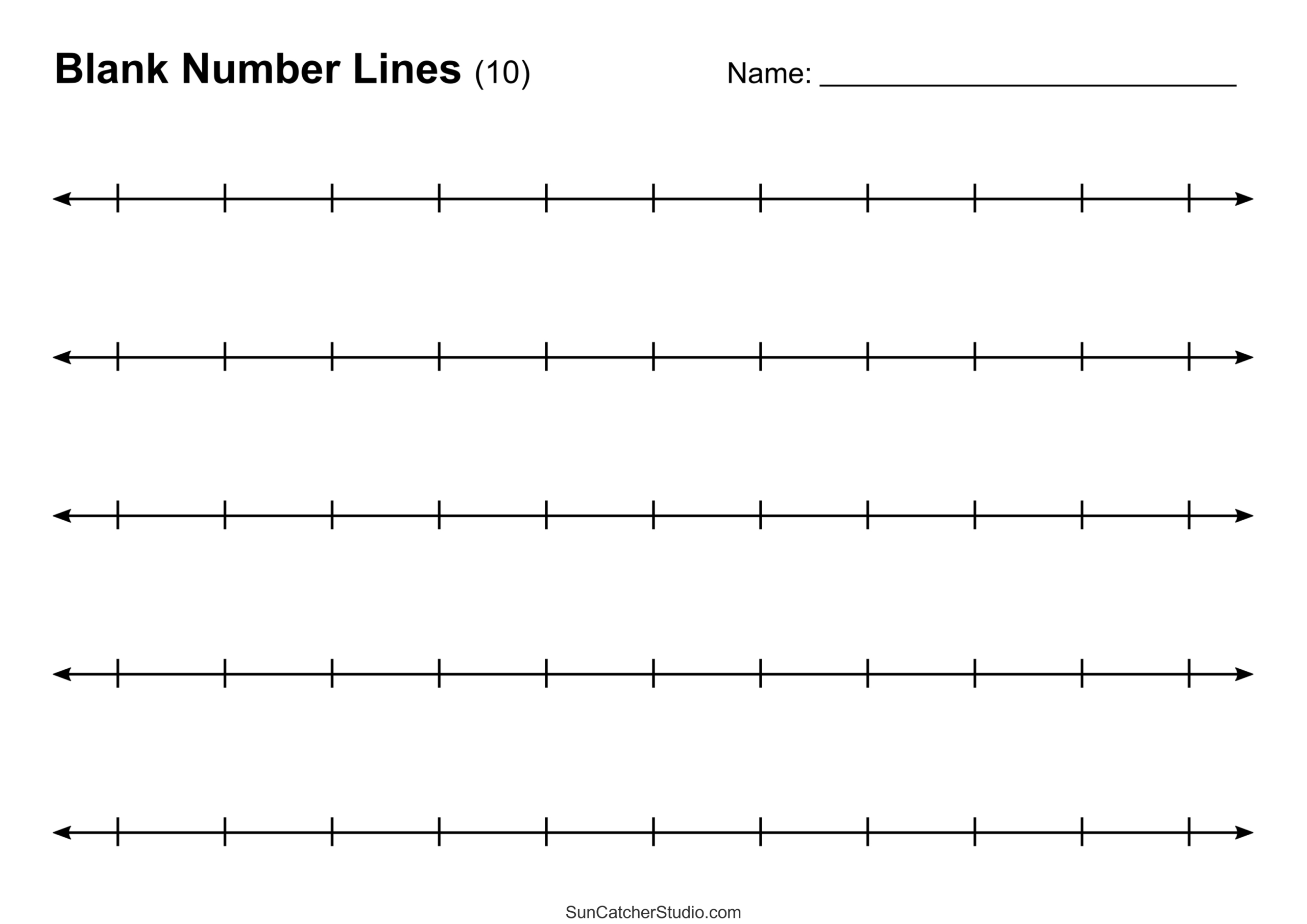 Number Lines (Integers, Decimals, Blank, Missing Numbers) – Free with regard to Free Printable Blank Number Line Template