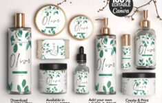 Olive Collection – Diy Editable Cosmetic Label Templates + Free intended for Free Printable Cosmetic Label Template