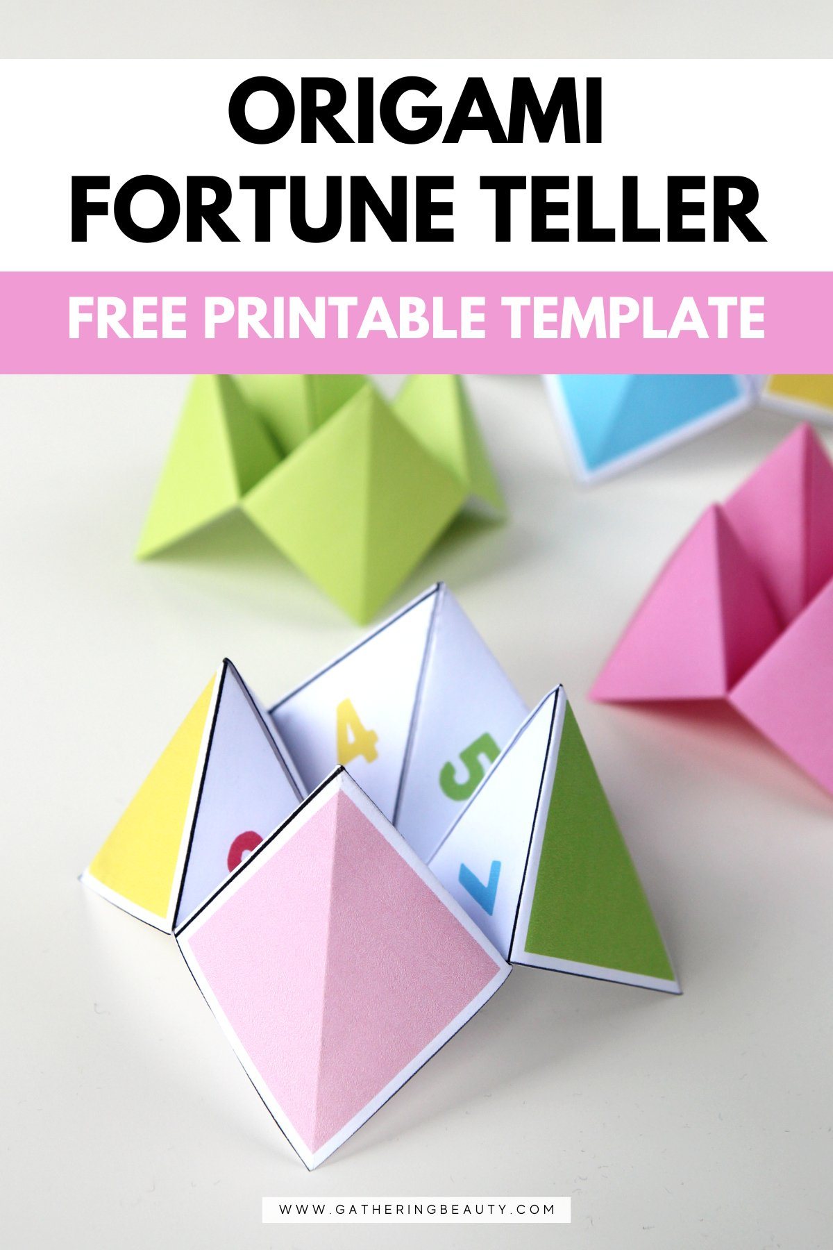 Origami Fortune Teller - Free Printable — Gathering Beauty inside Free Printable Fortune Teller Template