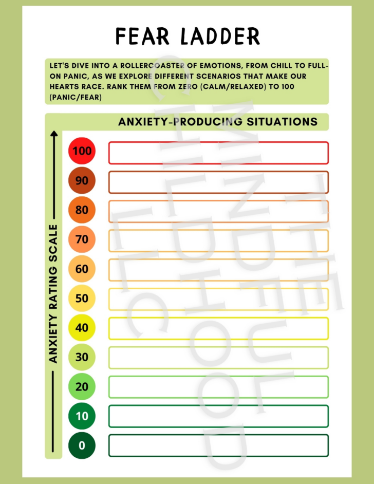 Free Printable Fear Ladder Template