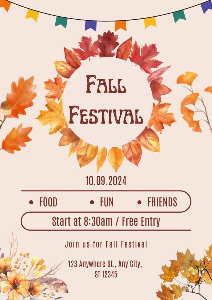 Free Printable Fall Festival Flyer Template