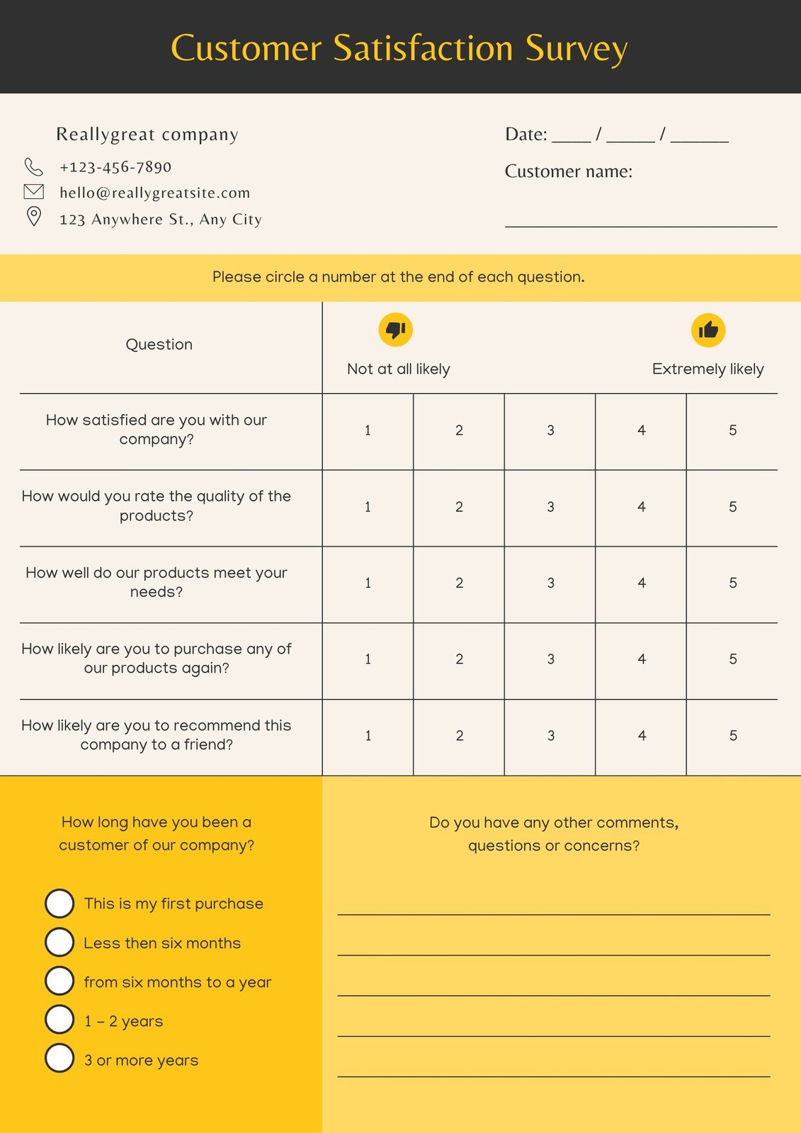 Page 2 - Free And Customizable Survey Templates | Canva with Free Printable Customer Satisfaction Survey Template