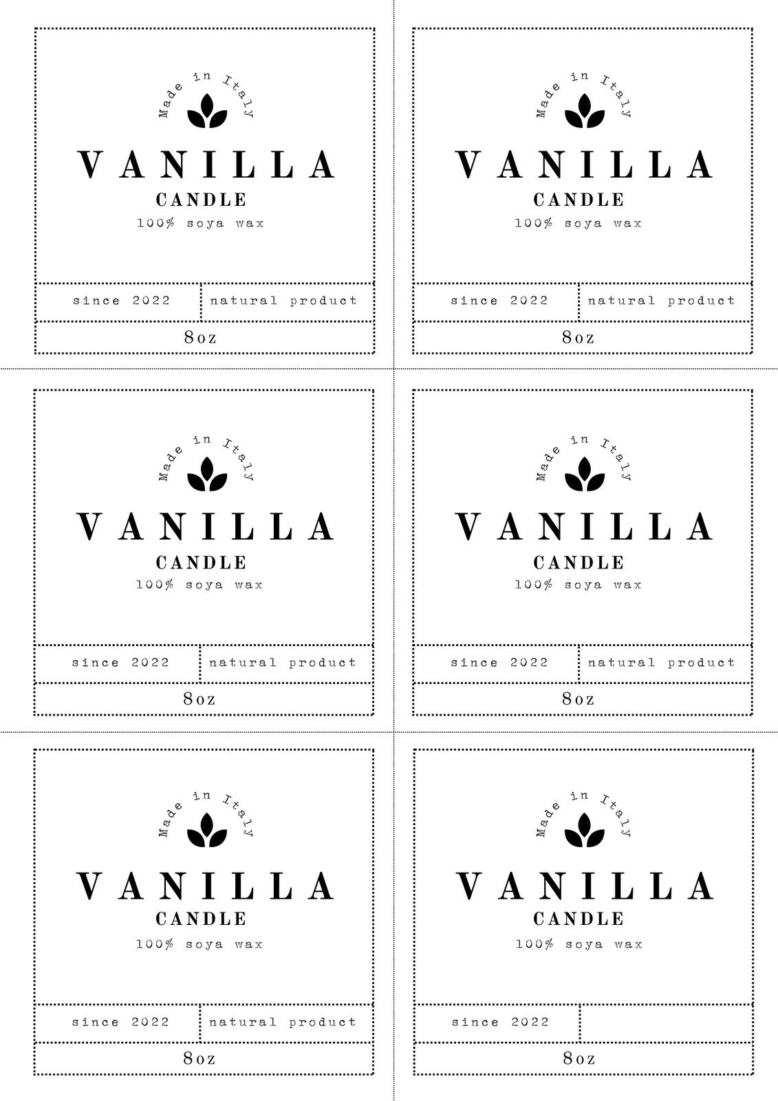 Page 2 - Free Printable Custom Candle Label Templates | Canva pertaining to Free Printable Candle Label Template