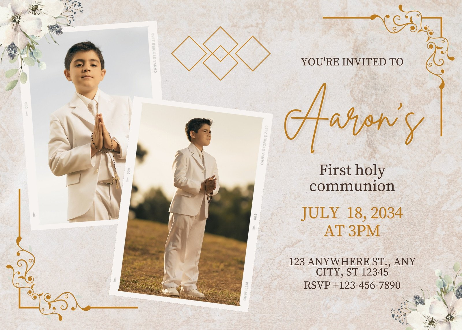 Page 3 - Free Custom Printable First Communion Invitation throughout Free Printable First Communion Banner Template