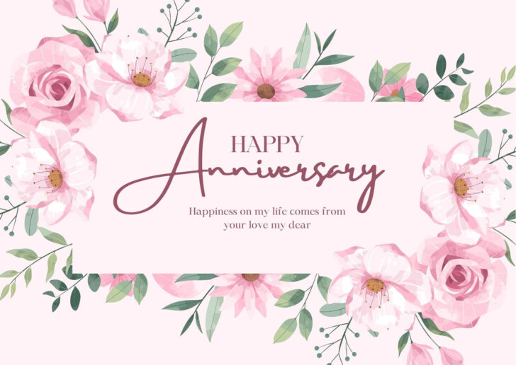 Free Printable Anniversary Card Template