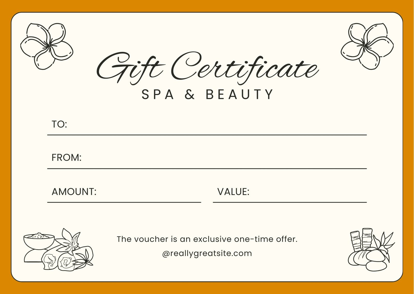 Page 6 - Free, Printable, Customizable Spa Gift Certificate with Free Printable Beauty Salon Gift Certificate Template