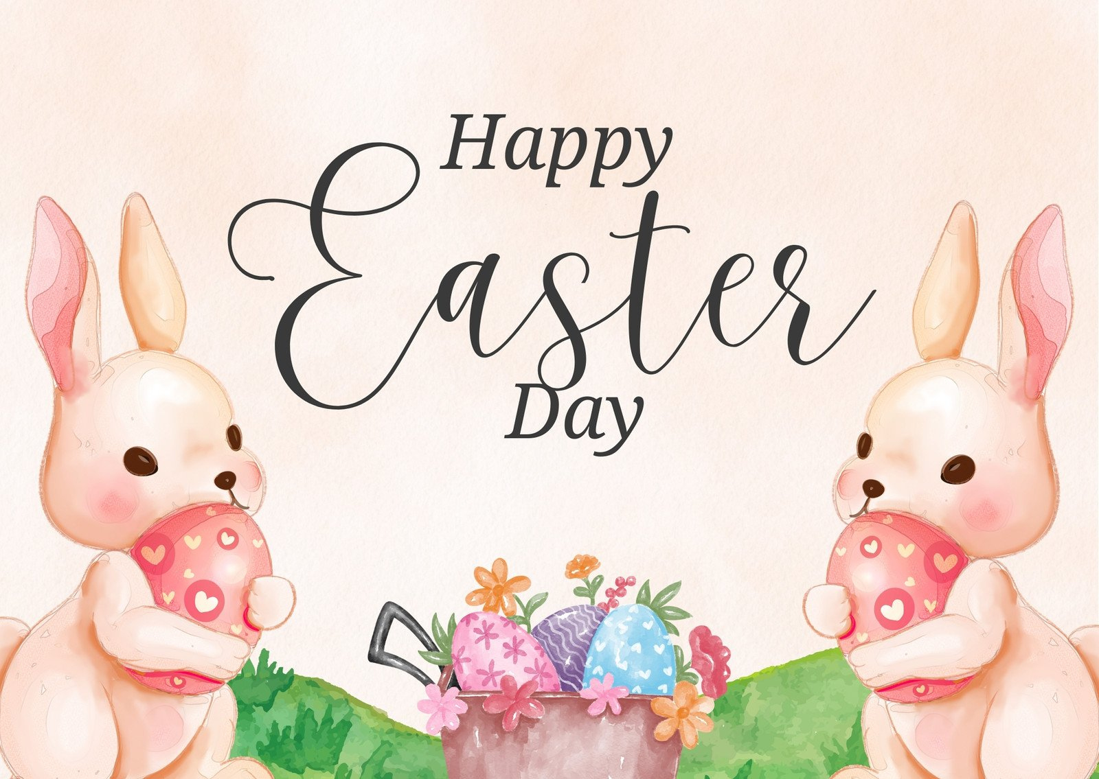 Page 9 - Free Printable, Customizable Easter Card Templates | Canva within Free Printable Easter Card Template