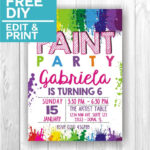 Paint Party Invitations – Cute Party Printables In Free Printable Art Party Invitation Template